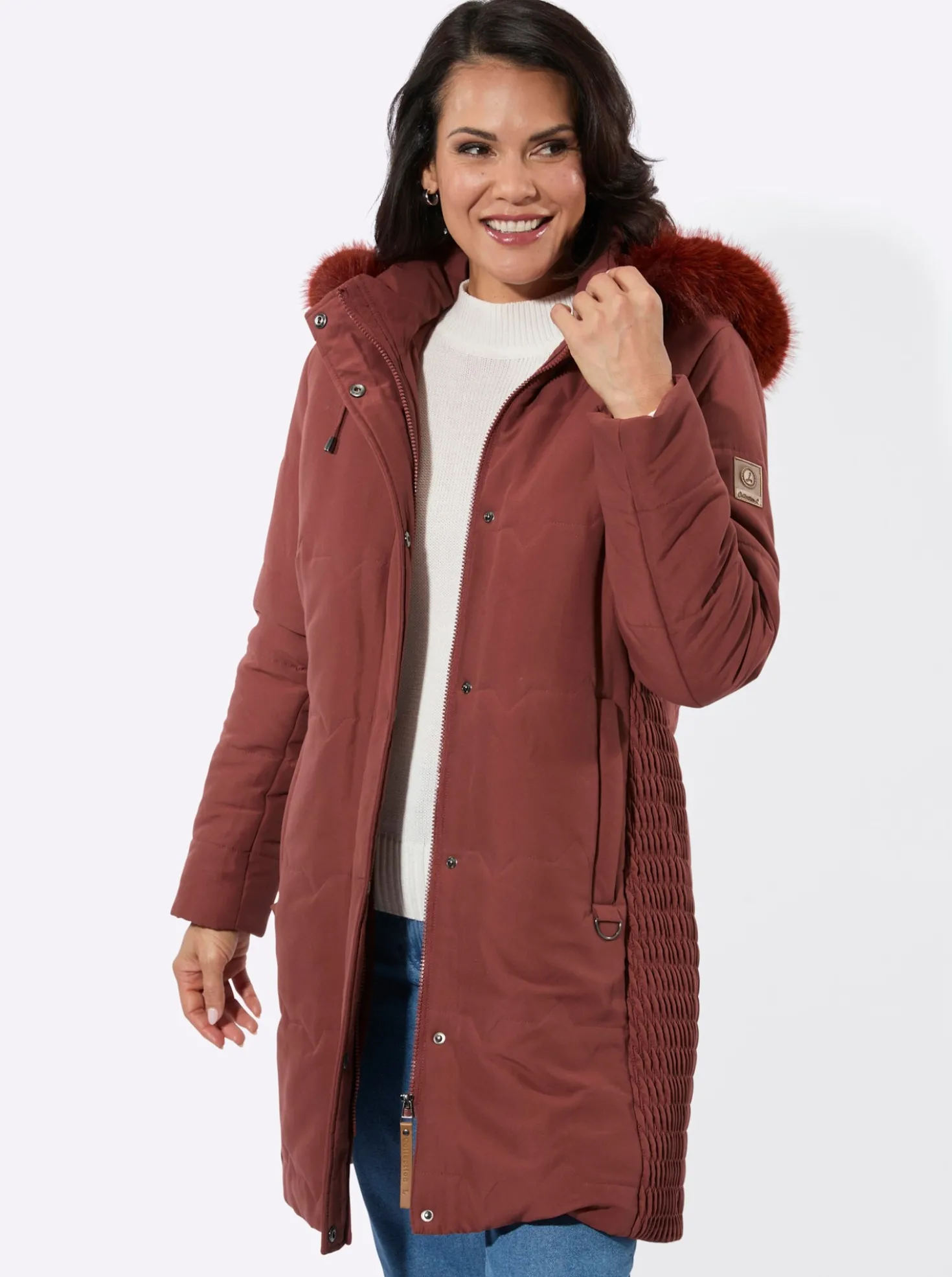 Steppjacke mit Teddy-Fleece-Futter