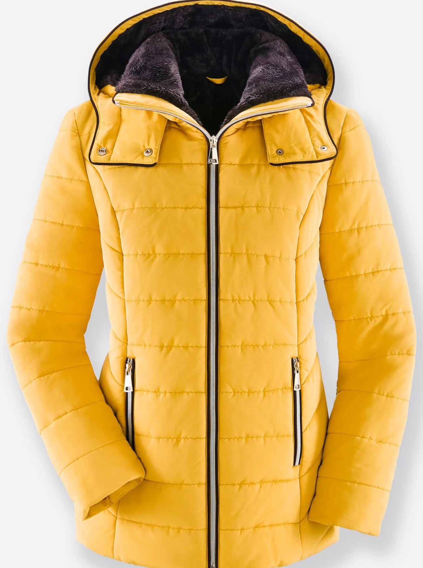 Steppjacke mit Teddy-Fleece innen