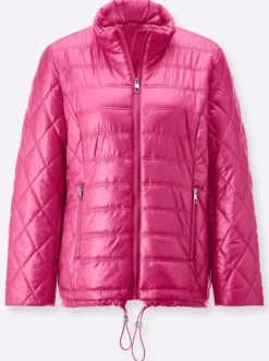Steppjacke mit Tunnelzug am Saum