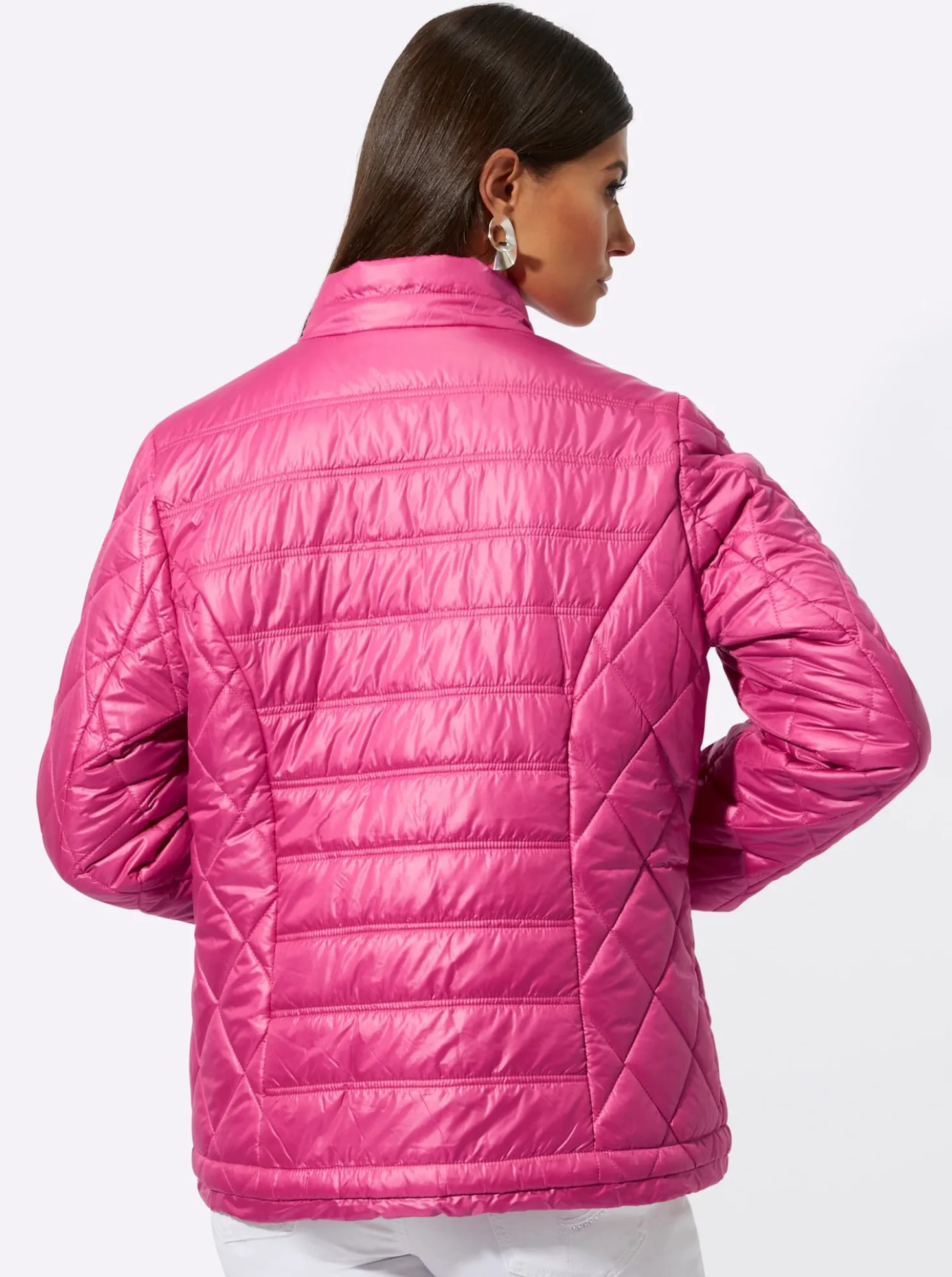 Steppjacke mit Tunnelzug am Saum