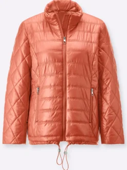 Steppjacke mit Tunnelzug am Saum