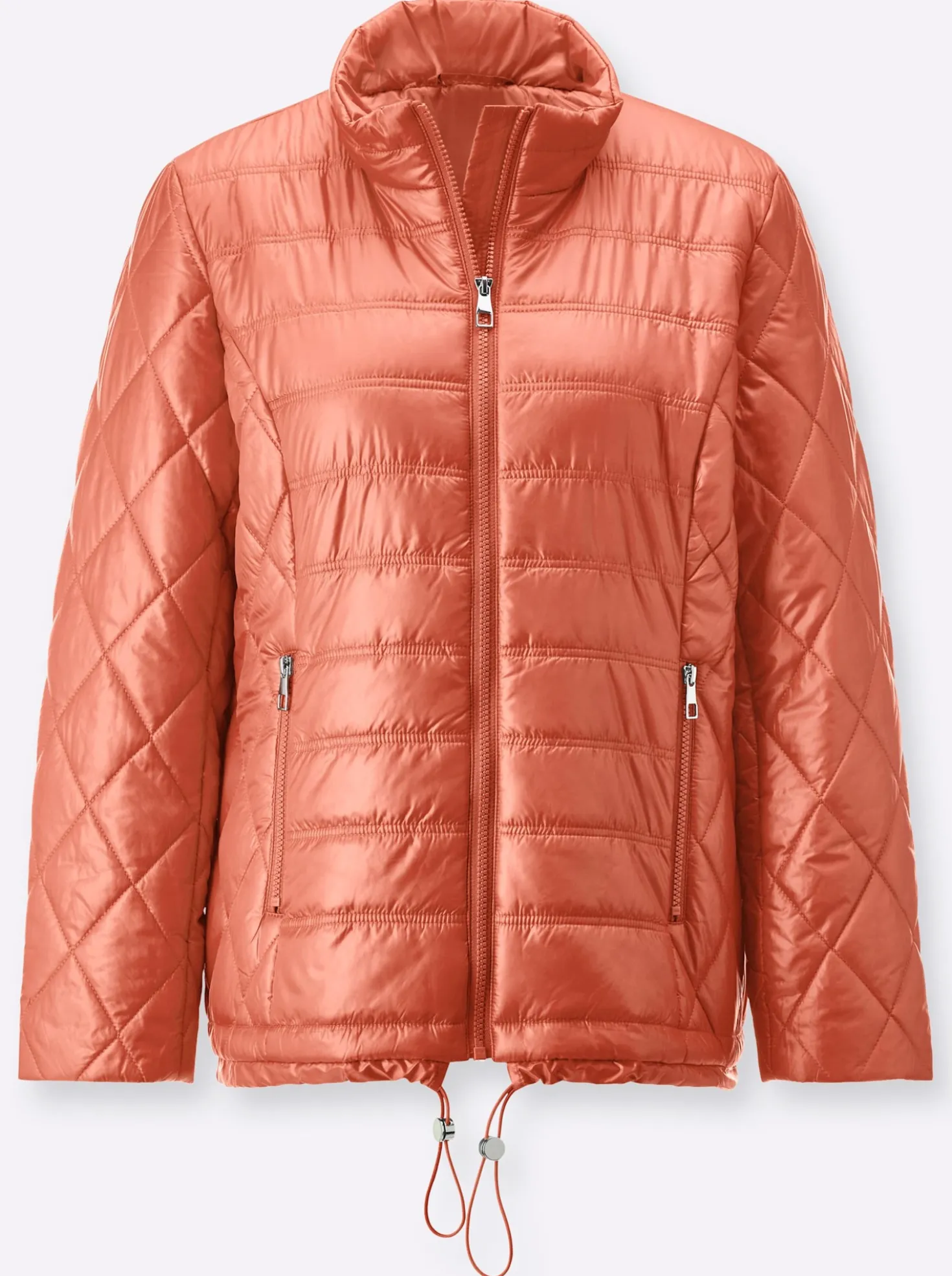 Steppjacke mit Tunnelzug am Saum