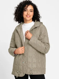 Steppjacke mit Tunnelzug im Saum