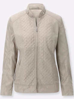 Steppjacke mit verdeckten Reißverschluss-Taschen