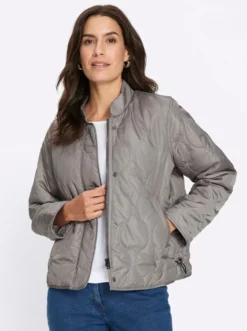 Steppjacke mit Ziernähten