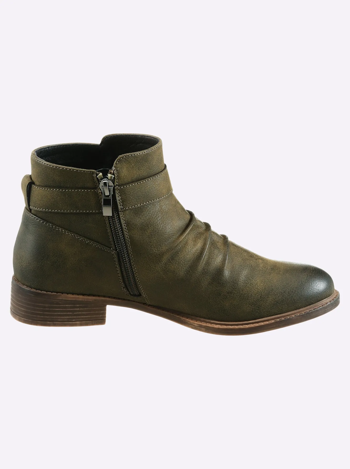 Stiefelette in Leder-Optik