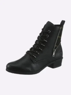 Stiefelette mit Materialmix