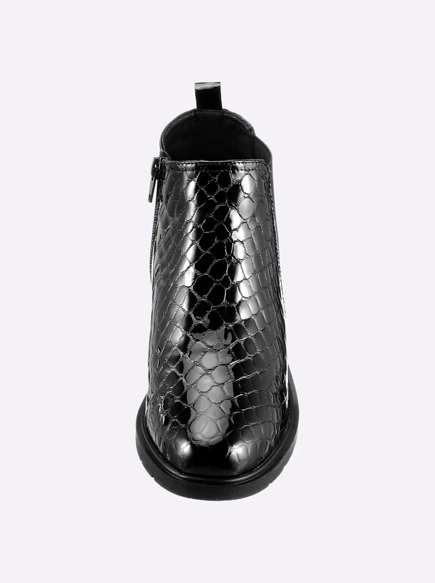 Stiefelette mit Prägung im Kroko-Look