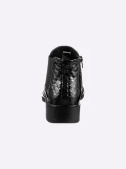 Stiefelette mit Prägung im Kroko-Look