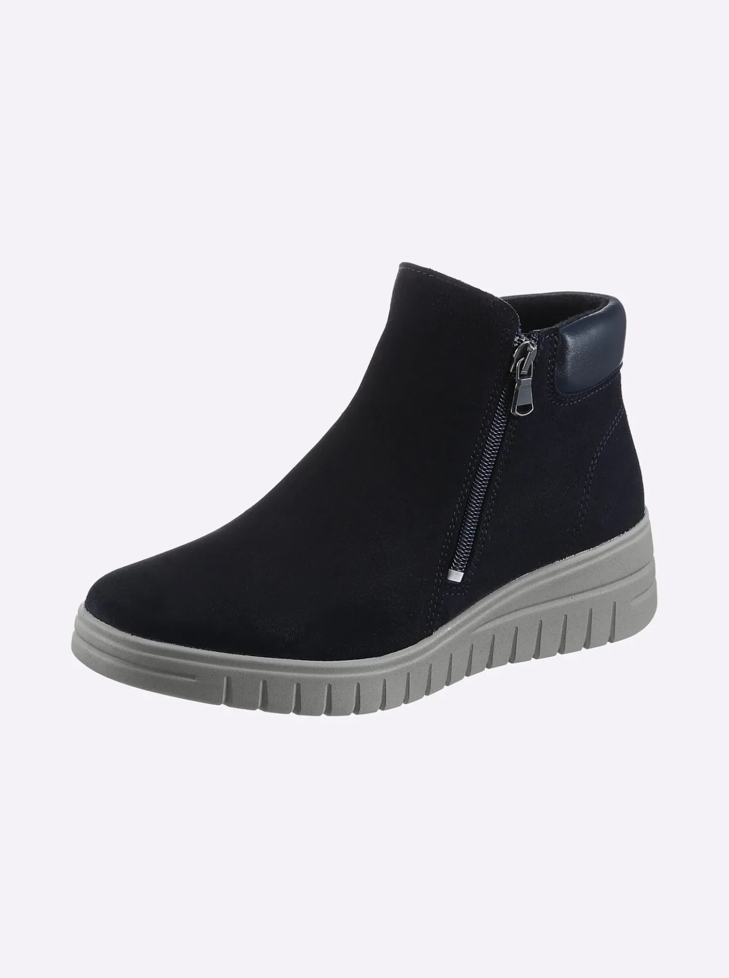 Stiefelette mit Veloursleder