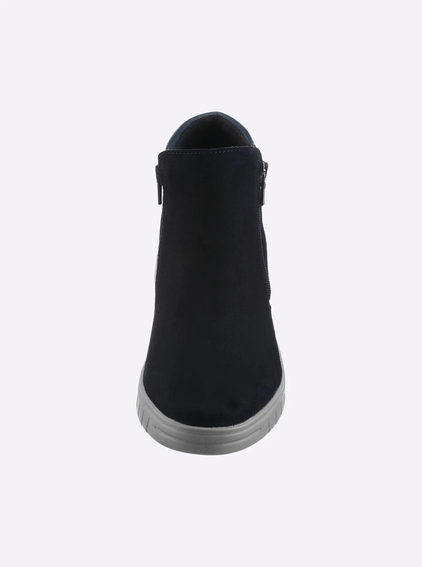 Stiefelette mit Veloursleder