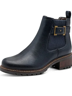 Stiefelette mit Zierriegel