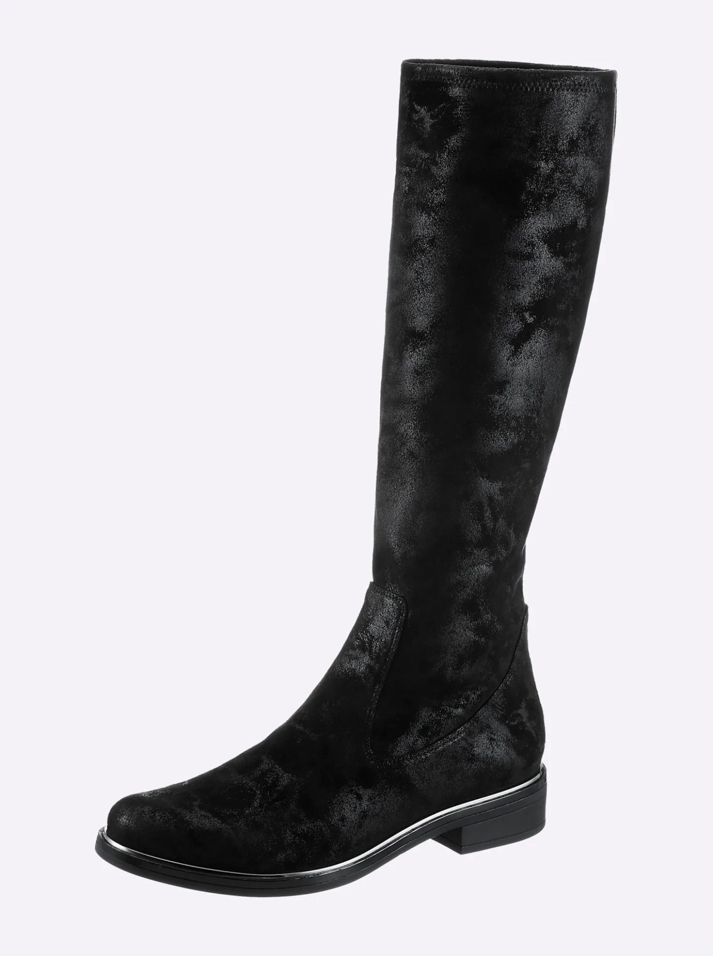 Stiefel in Schlupfform mit Stretch-Einsatz