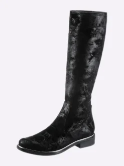 Stiefel in Schlupfform mit Stretch-Einsatz
