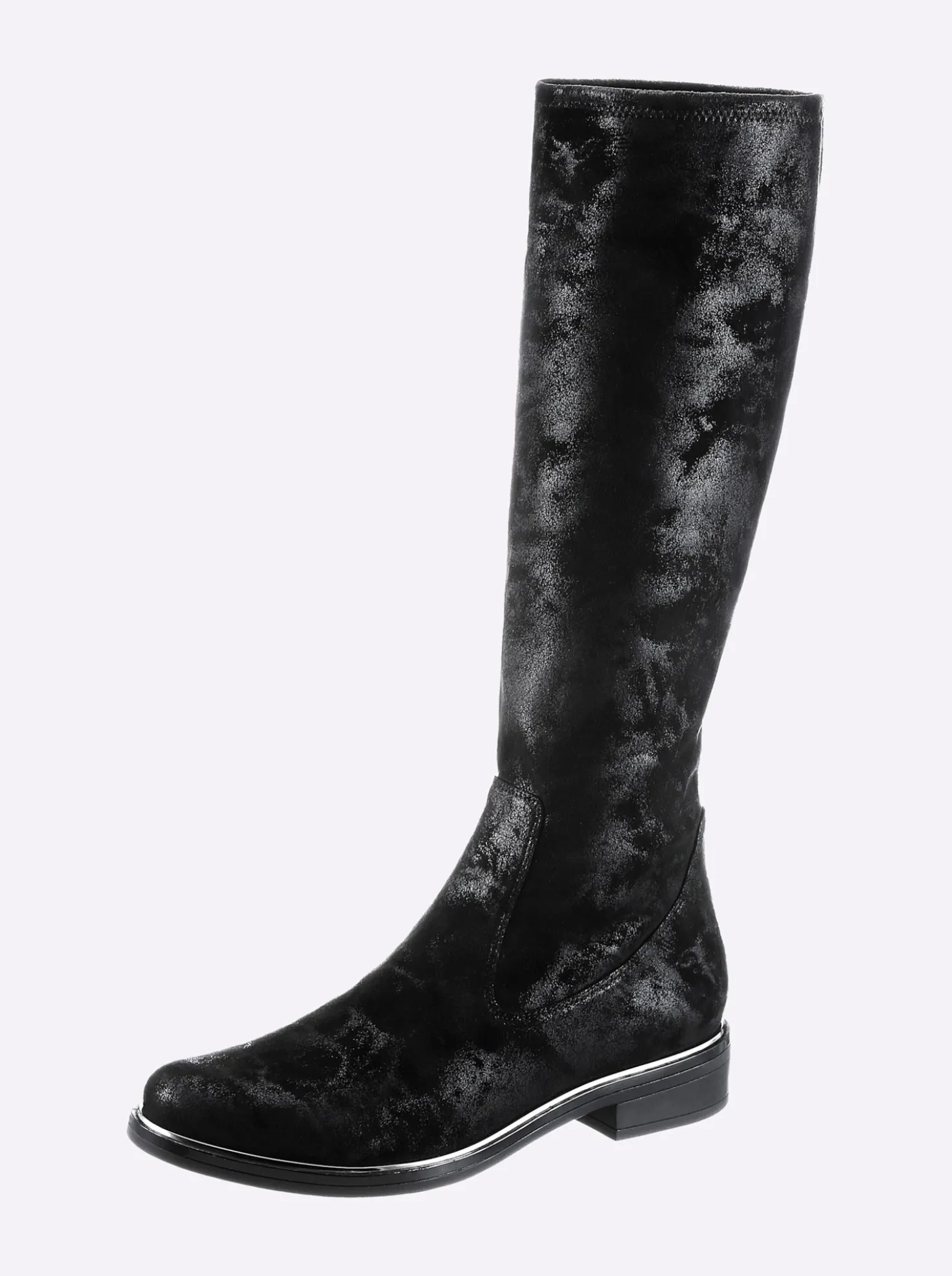 Stiefel in Schlupfform mit Stretch-Einsatz