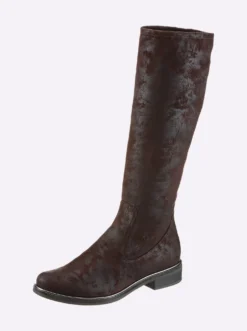 Stiefel in Schlupfform mit Stretch-Einsatz