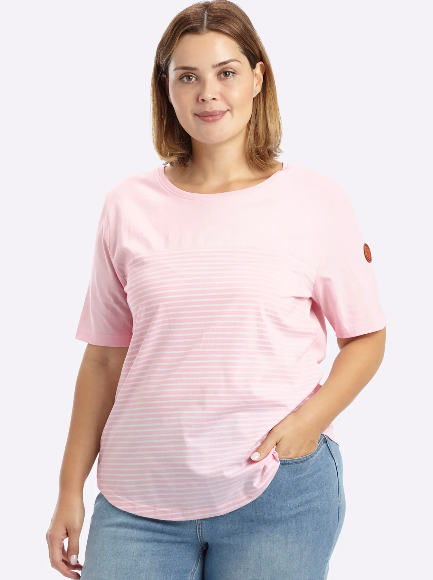 Streifenshirt im figurbetonten Schnitt