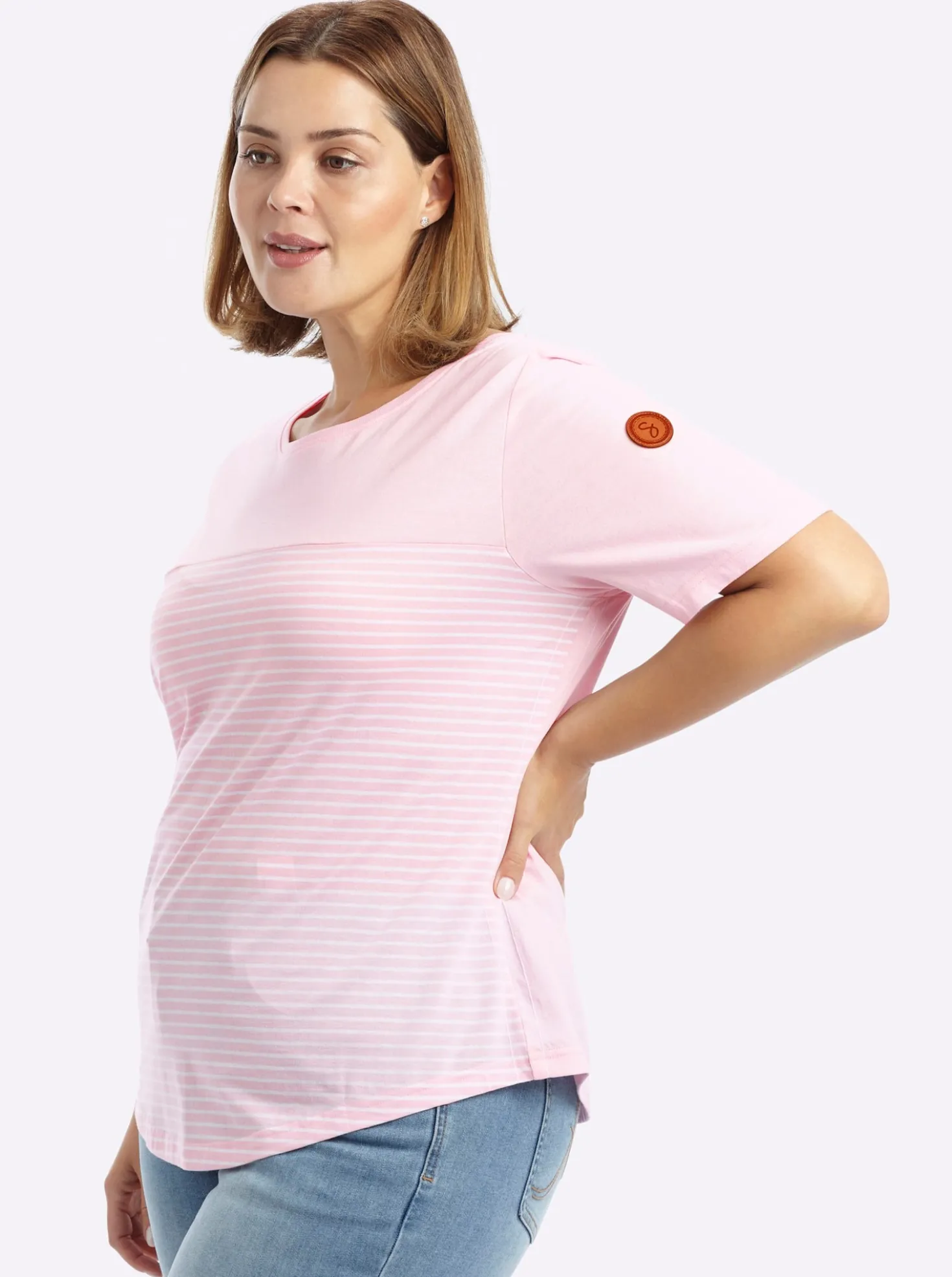 Streifenshirt im figurbetonten Schnitt
