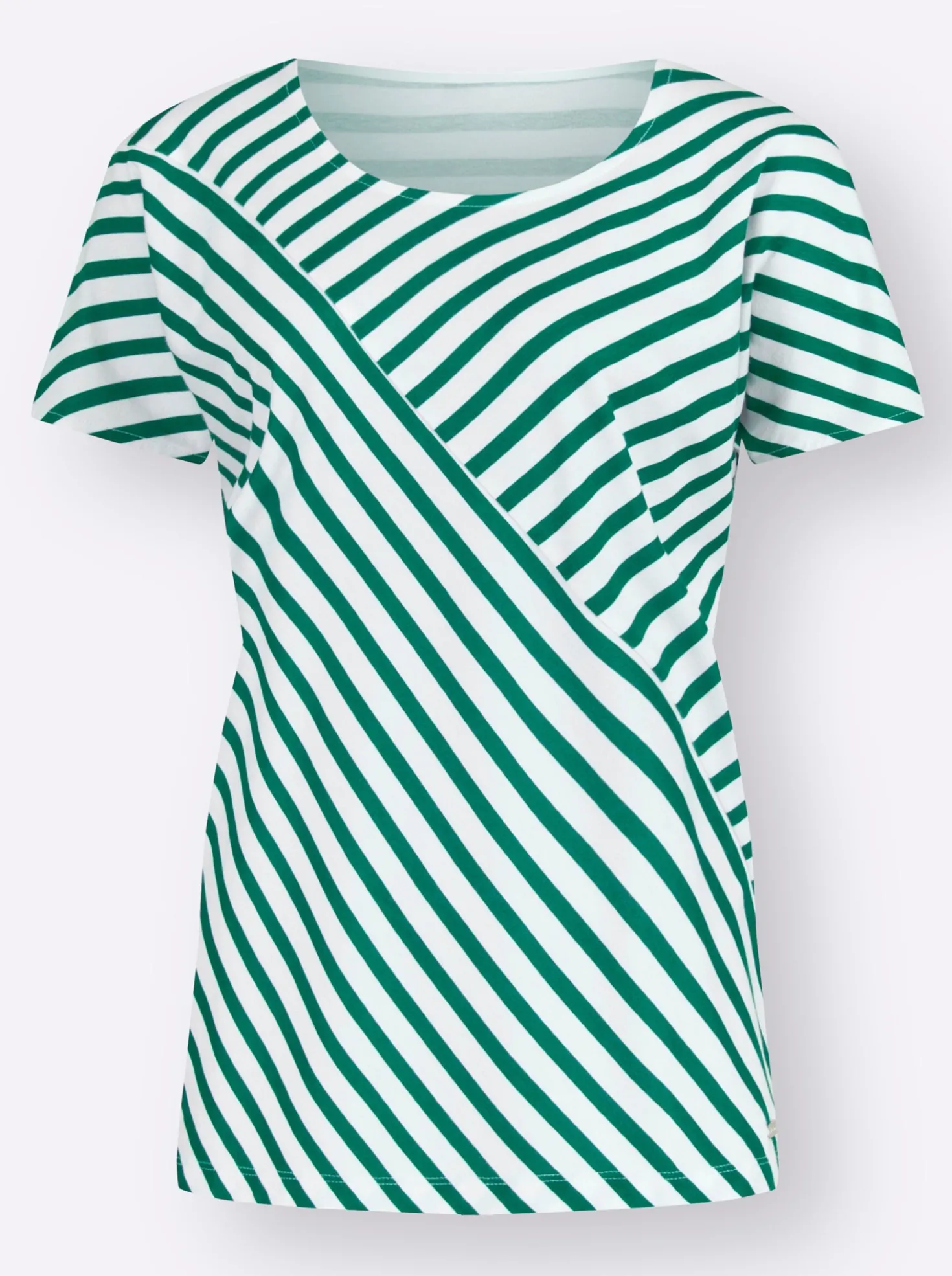 Streifenshirt mit überschnittenen Schultern