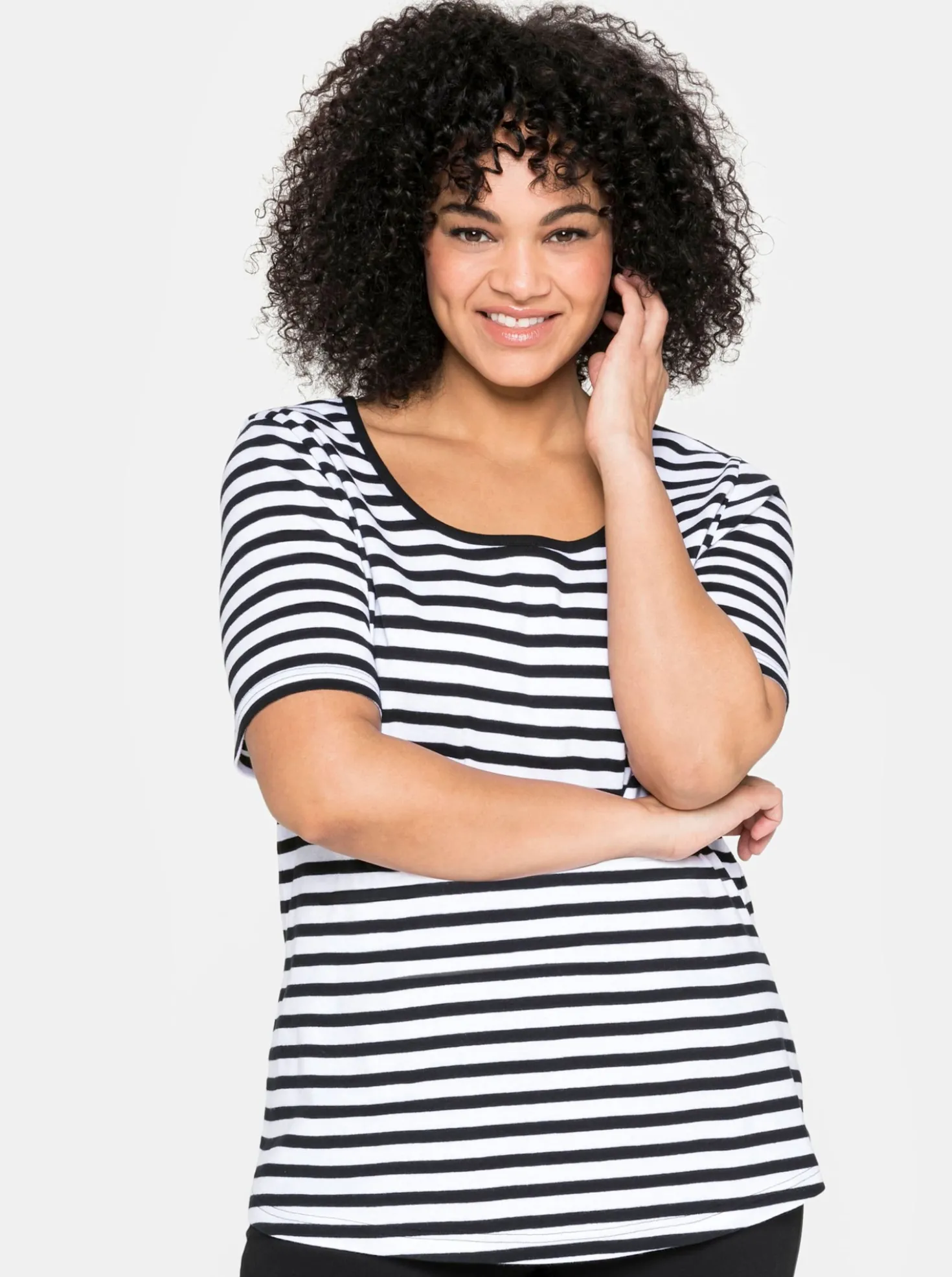Streifenshirt mit Rundhalsausschnitt