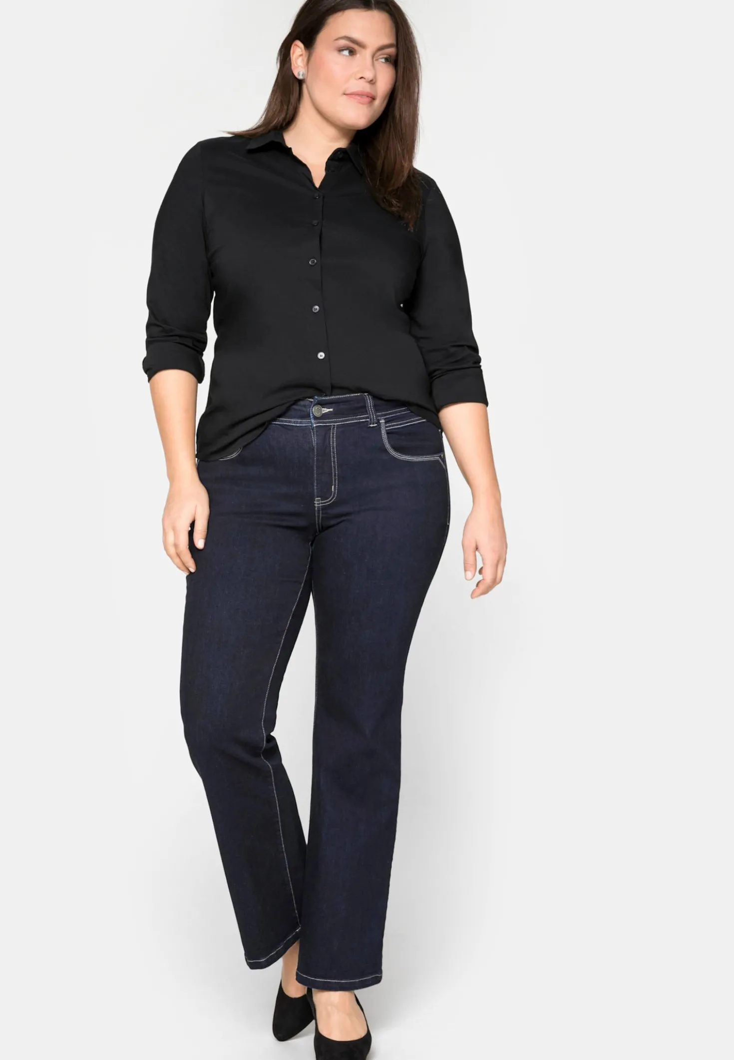 Stretchbluse leicht tailliert