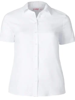 Stretchbluse mit kurzem Arm, leicht tailliert