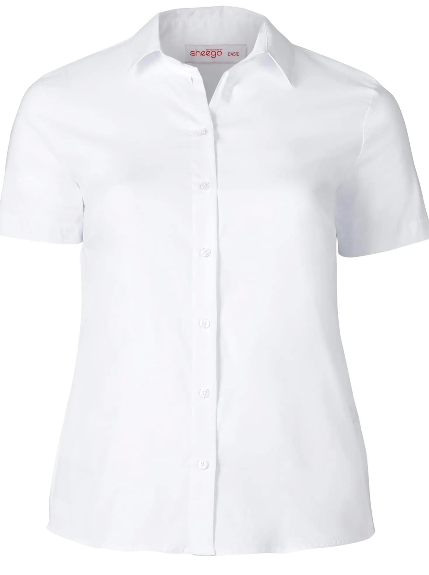 Stretchbluse mit kurzem Arm, leicht tailliert