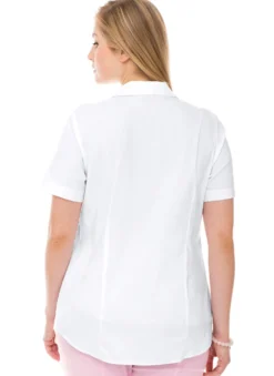 Stretchbluse mit kurzem Arm, leicht tailliert