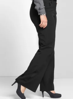Stretch-Hose in weiter Form, mit Bügelfalte