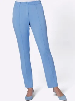 Stretch-Hose mit abgesteppter Biese vorne