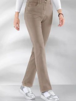 Stretch-Hose mit Nieten an den Taschen