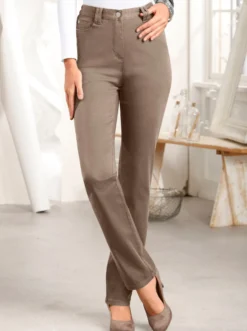 Stretch-Hose mit Nieten an den Taschen