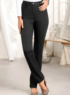 Stretch-Hose mit Nieten an den Taschen