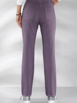 Stretch-Hose mit Nieten an den Taschen