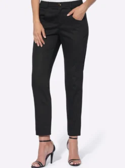 Stretch-Hose mit runden Taschen