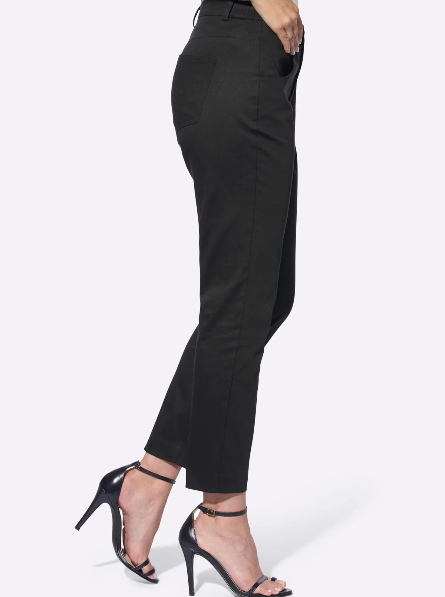 Stretch-Hose mit runden Taschen