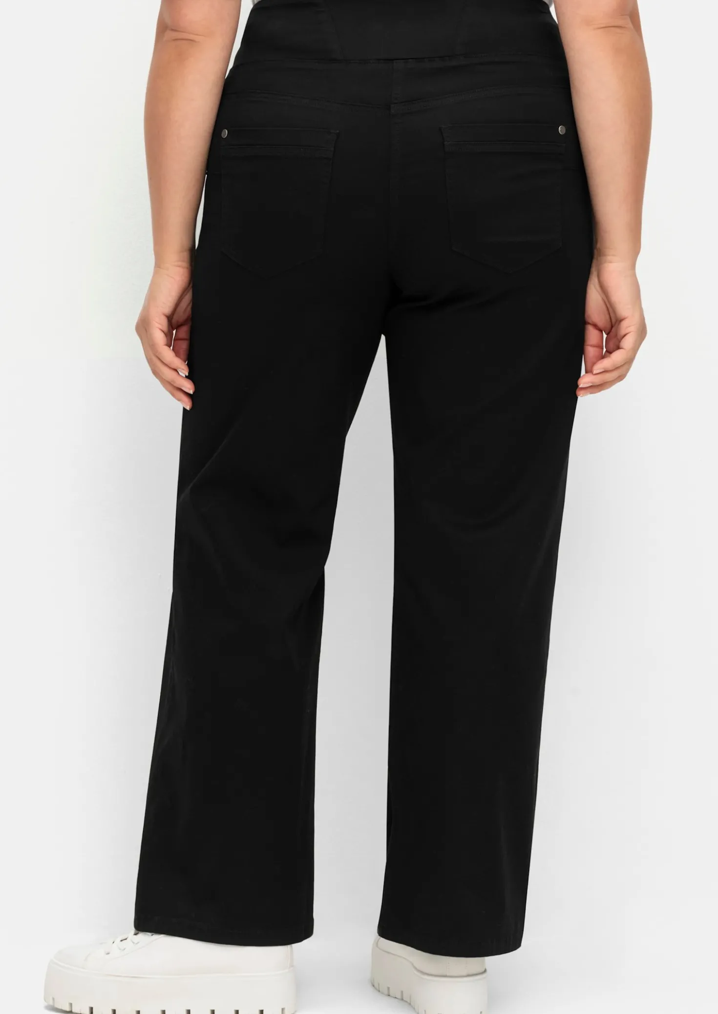 Stretch-Hose mit weitem Bein
