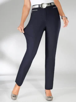 Stretch-Hose mit Zier-Taschen vorne