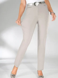 Stretch-Hose mit Zier-Taschen vorne