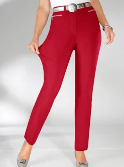 Stretch-Hose mit Zier-Taschen vorne