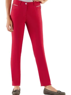 Stretch-Hose mit Zier-Taschen vorne