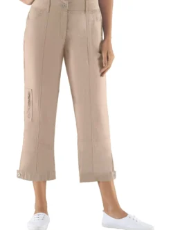Stretch-Hose mit Zipper am Beinabschluss