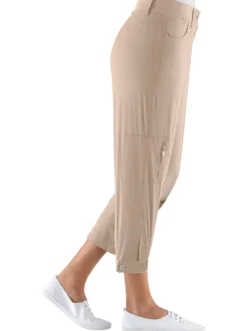 Stretch-Hose mit Zipper am Beinabschluss