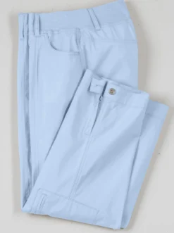 Stretch-Hose mit Zipper am Beinabschluss