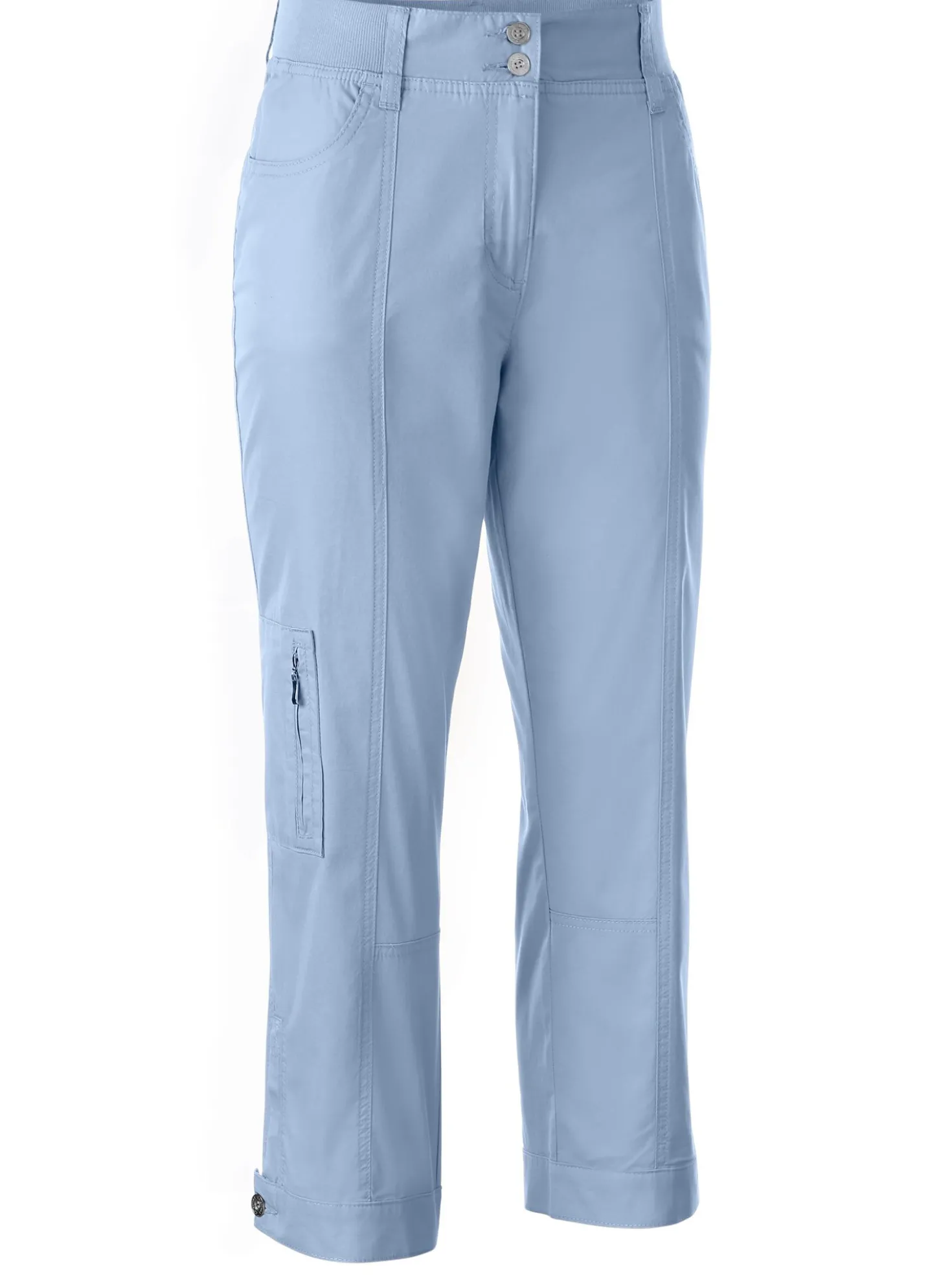 Stretch-Hose mit Zipper am Beinabschluss