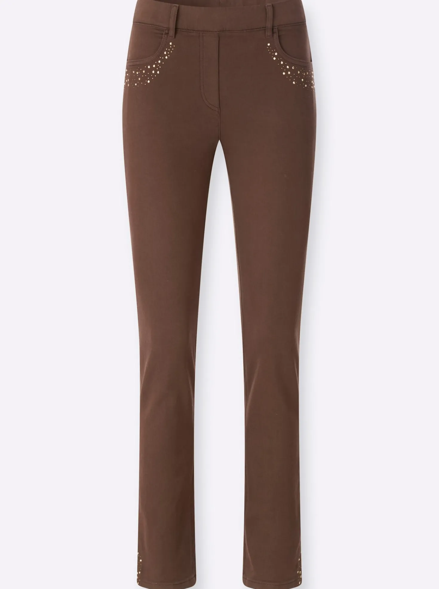 Stretch-Jeans mit Glitzersteinchen