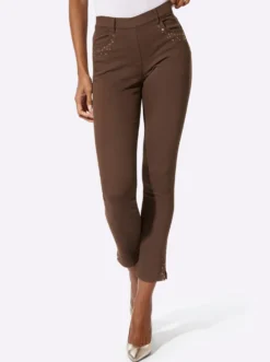 Stretch-Jeans mit Glitzersteinchen