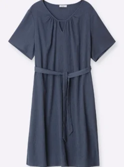 Stretchkleid mit Bindegürtel