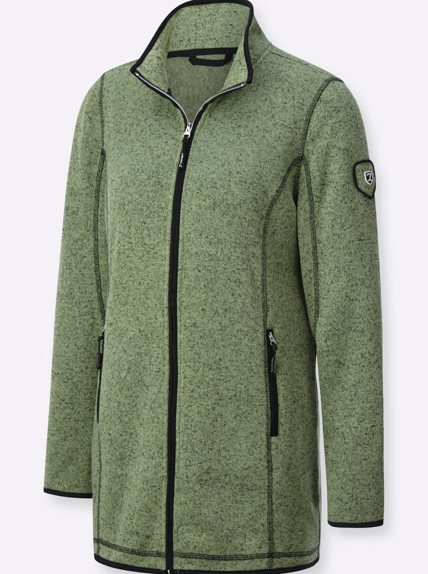Strickfleecejacke in Longform