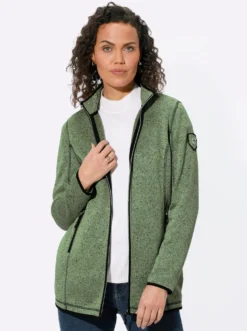 Strickfleecejacke in Longform